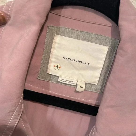 Anthropologie-Danuta Cupro Oversized Utility Jacket Mauve Size XS/S - Picture 11 of 13